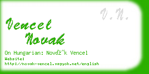 vencel novak business card